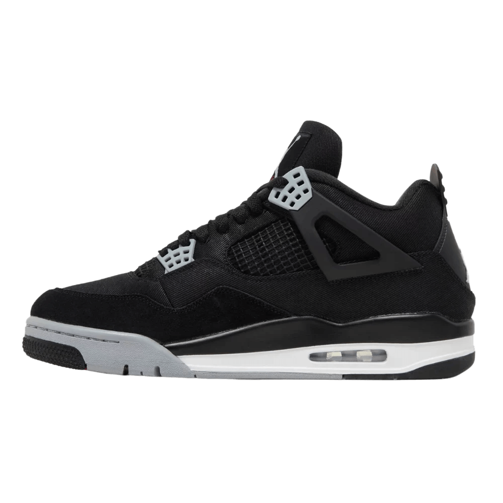 Nike Air Jordan 4 Retro Black Canvas sneakers for men
