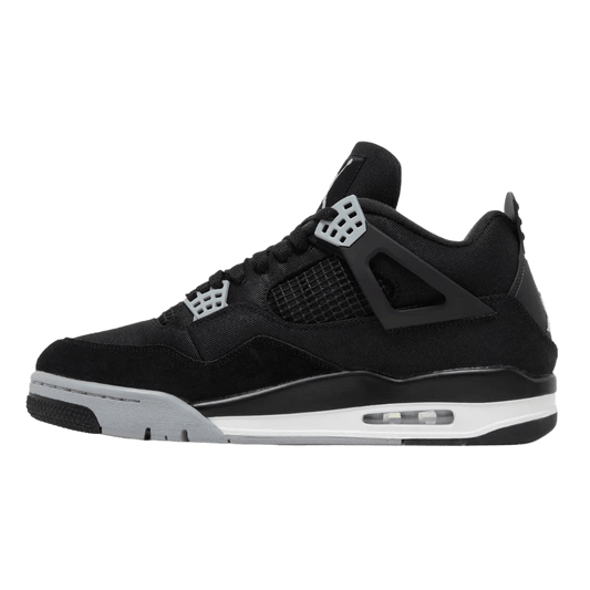 Nike Air Jordan 4 Retro Black Canvas sneakers for men
