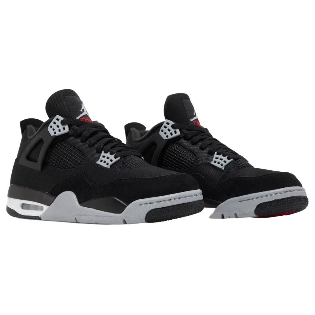 Nike Air Jordan 4 Retro Black Canvas sneakers for men
