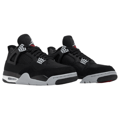 Nike Air Jordan 4 Retro Black Canvas sneakers for men
